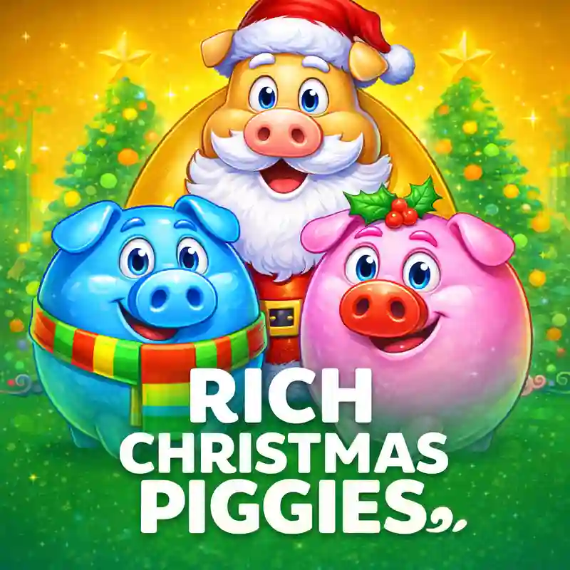 Rich Christmas Piggies slot game interface at w777 casino